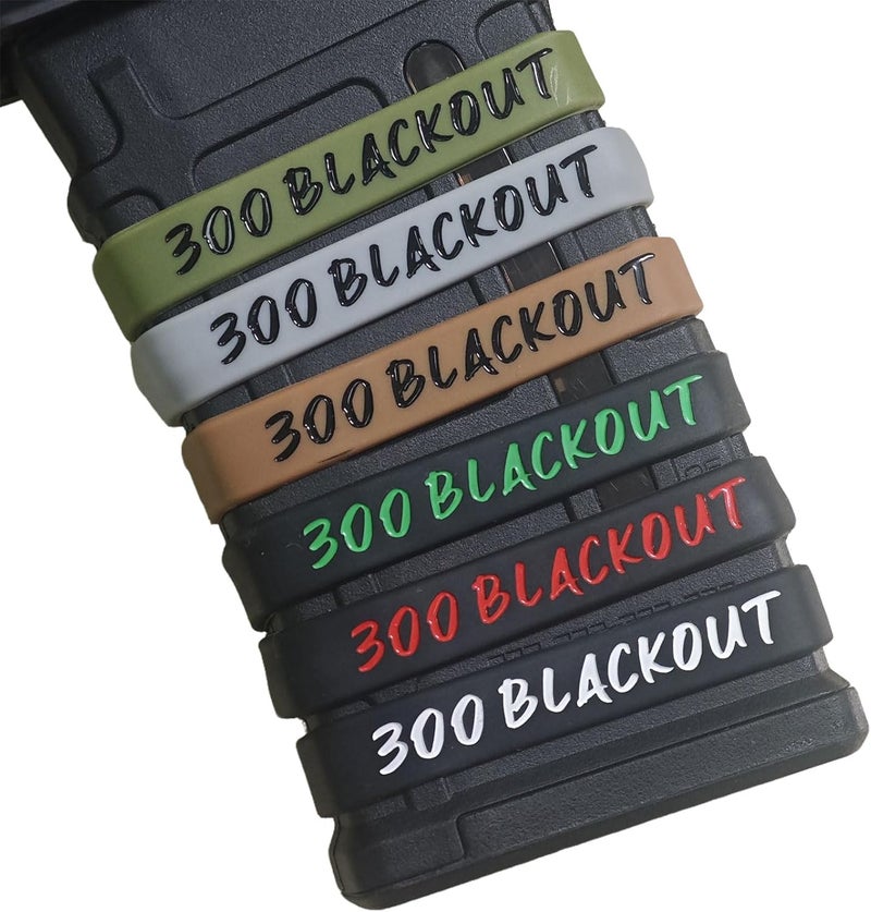 Magsaddle 12 Pack .300 Blackout Magazine Marking Bands .300 BLK .300BO Caliber Identification Holster Accessories - Image 2